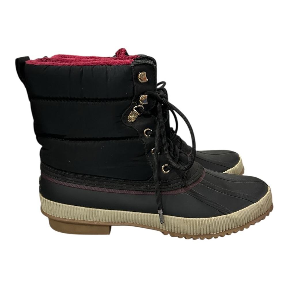 Women’s Tommy Hilfiger Black & Tan Twelvia Duck Winter Boots  Sz 10M‎